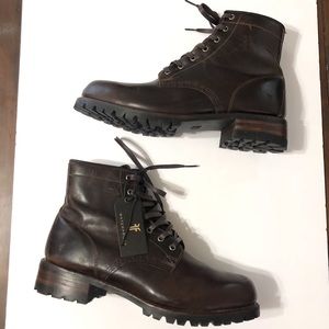 frye addison lug lace up boot